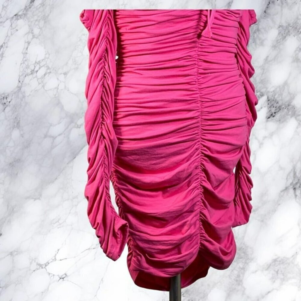 MORE TO COME Shanice Ruched Mini Dress - Pink - Picture 7 of 11